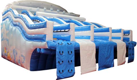 big inflatable water slides