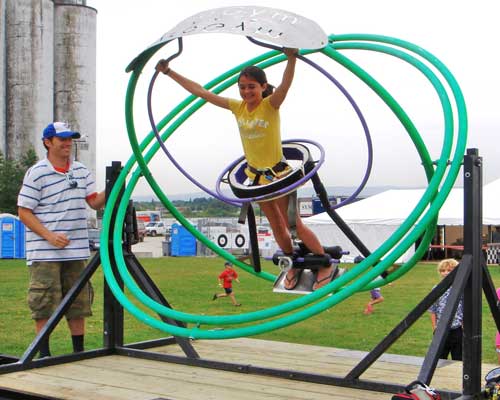 Human Gyroscope ride at playground