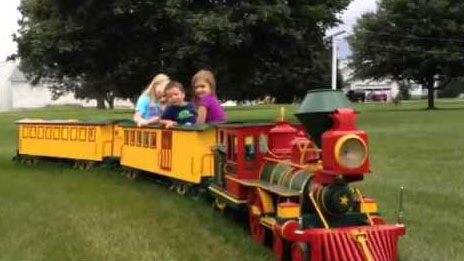 Kiddie train ride for backyard 