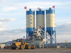 wet concrete batching plant