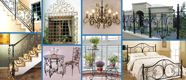 scrolls used to wrought iron products