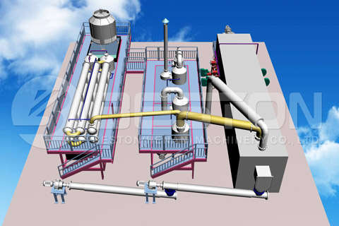 Continous Waste Tyre Pyrolysis Plant
