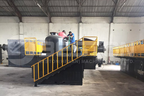 Installation of Continuous Tire Pyrolysis Plant By Beston